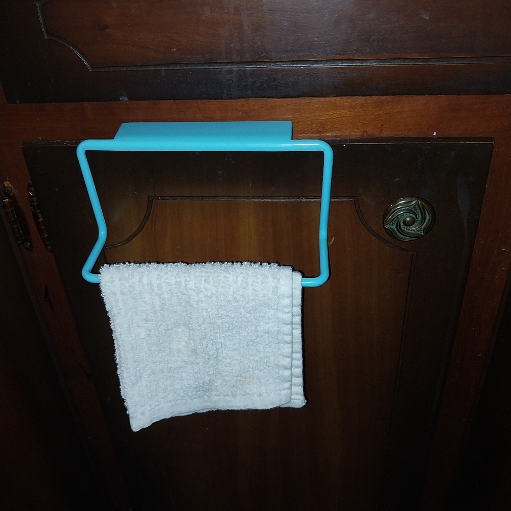 1pc Bathroom Cabinet Rag Towel Rack / Storage Hanging Rack